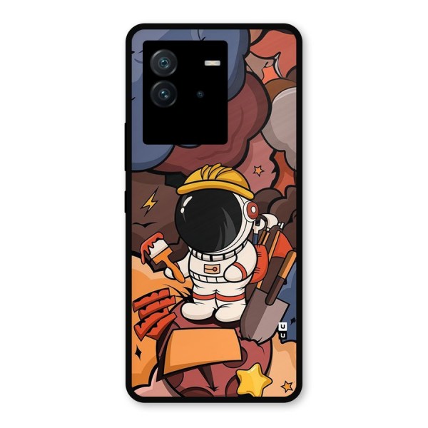 Comic Space Astronaut Metal Back Case for iQOO Neo 6 5G
