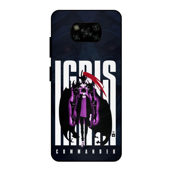 Commander Igris Metal Back Case for Poco X3