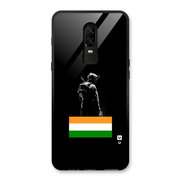 Commando Respect Glass Back Case for OnePlus 6