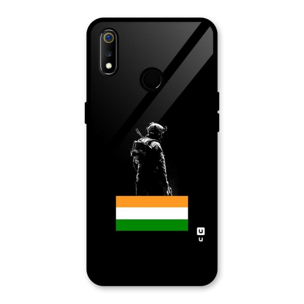 Commando Respect Glass Back Case for Realme 3