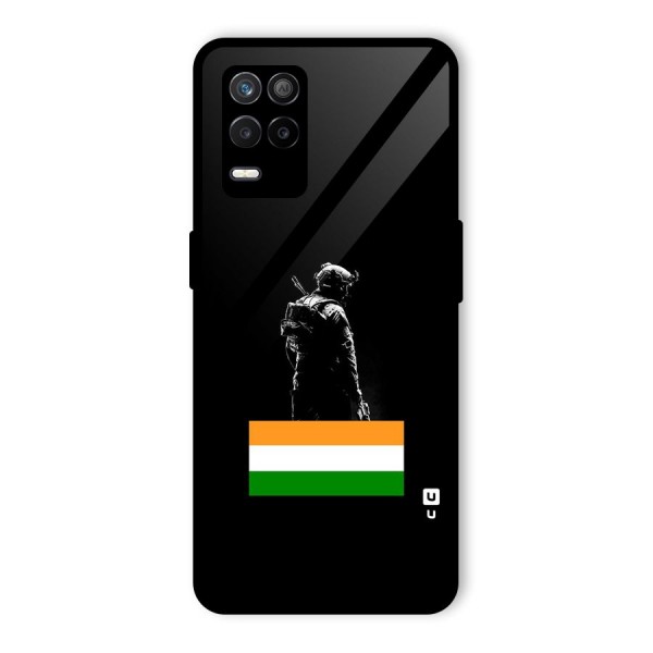 Commando Respect Glass Back Case for Realme 8s 5G