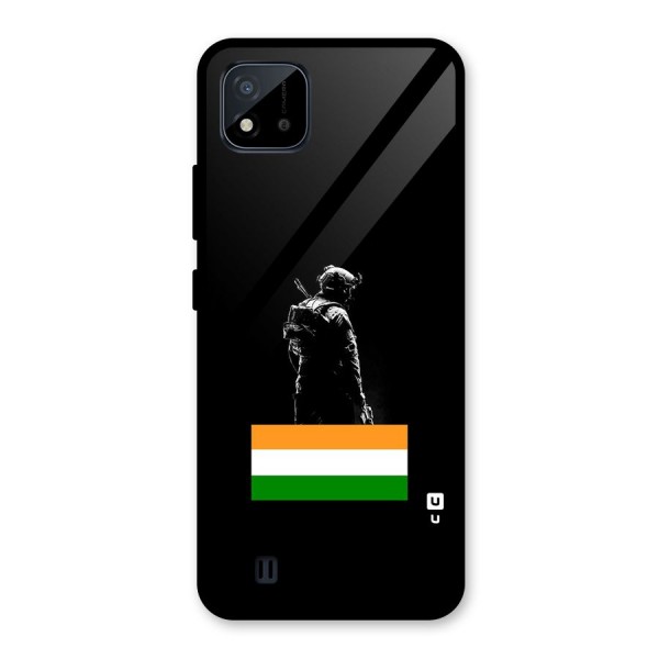 Commando Respect Glass Back Case for Realme C11 2021