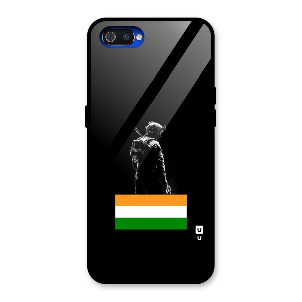 Commando Respect Glass Back Case for Realme C2