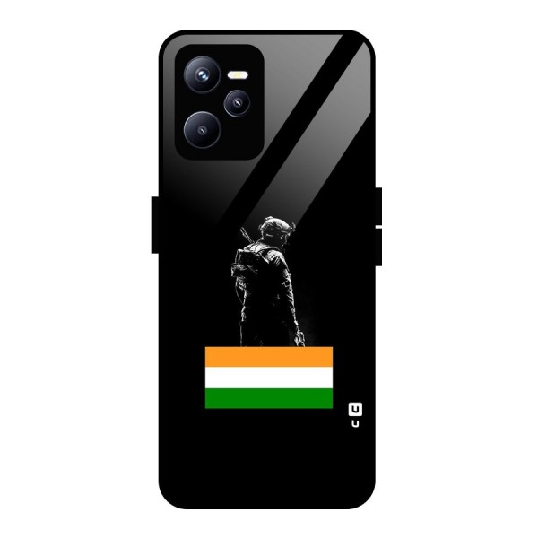 Commando Respect Glass Back Case for Realme C35