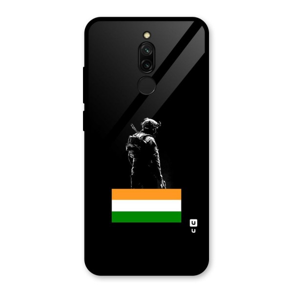 Commando Respect Glass Back Case for Redmi 8