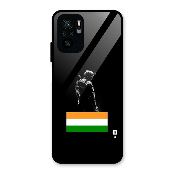 Commando Respect Glass Back Case for Redmi Note 10