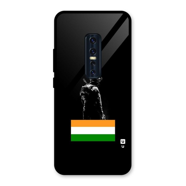 Commando Respect Glass Back Case for Vivo V17 Pro