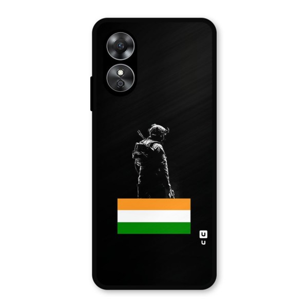 Commando Respect Metal Back Case for Oppo A17