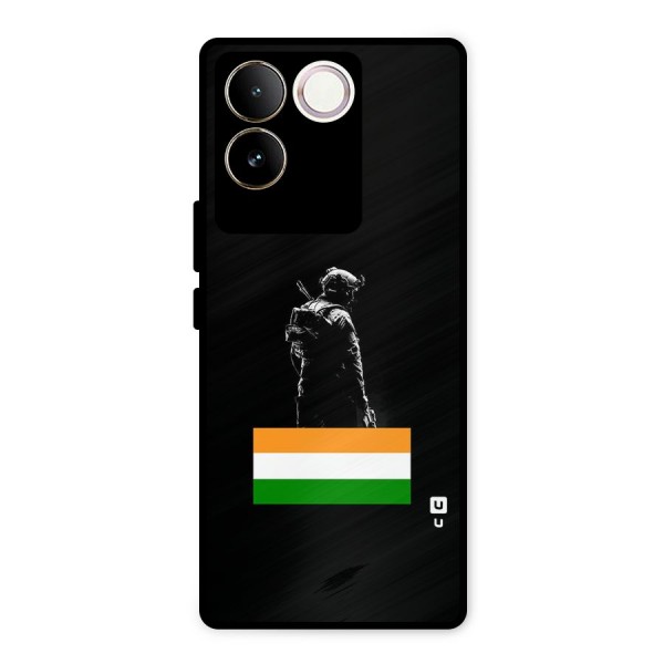 Commando Respect Metal Back Case for Vivo T2 Pro