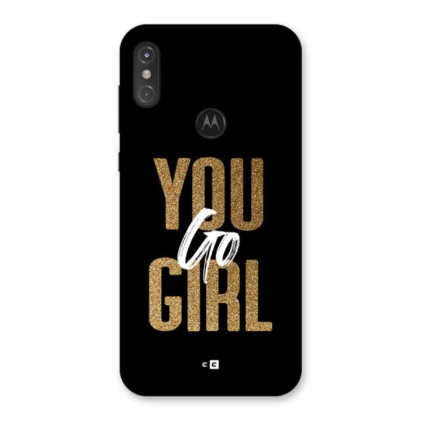 Confident Girl Back Case for Motorola One Power