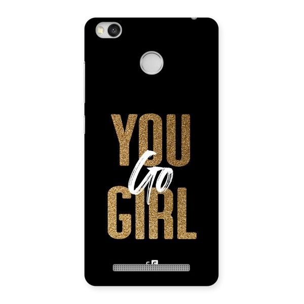 Confident Girl Back Case for Redmi 3S Prime