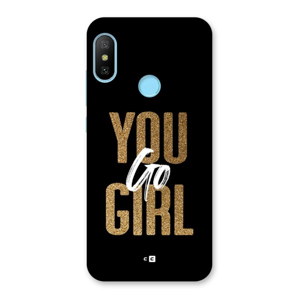 Confident Girl Back Case for Redmi 6 Pro