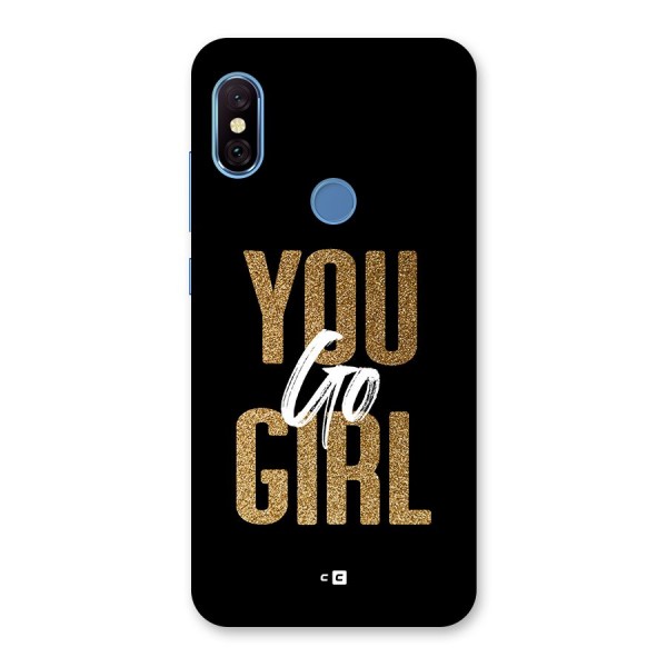 Confident Girl Back Case for Redmi Note 6 Pro