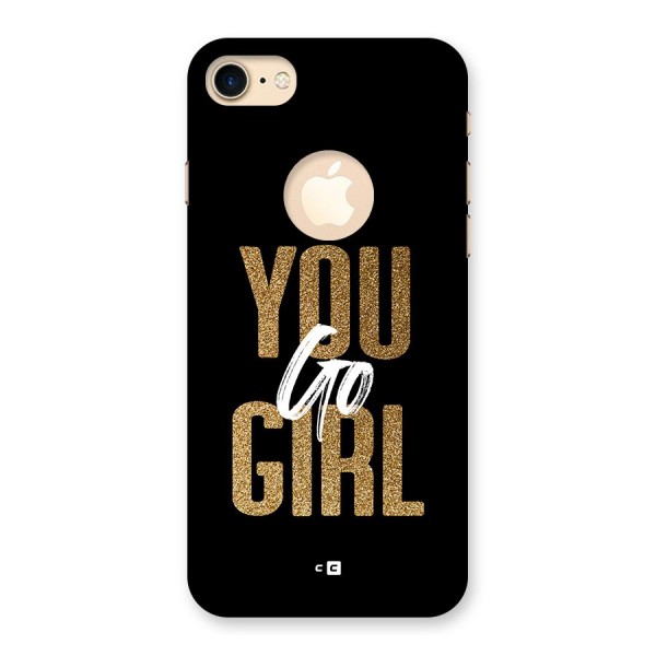 Confident Girl Back Case for iPhone 8 Logo Cut