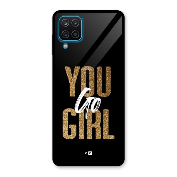 Confident Girl Glass Back Case for Galaxy A12