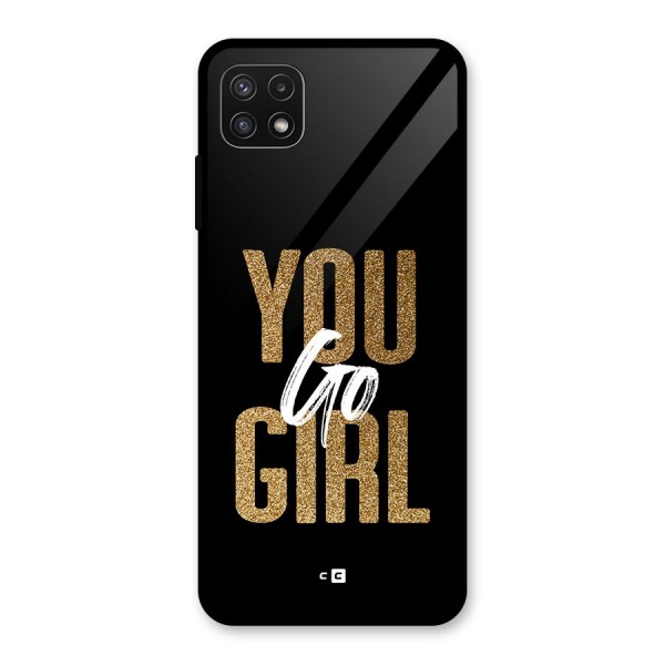 Confident Girl Glass Back Case for Galaxy A22 5G