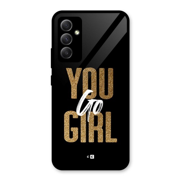 Confident Girl Glass Back Case for Galaxy A34