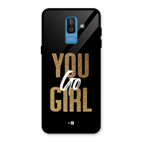 Confident Girl Glass Back Case for Galaxy J8