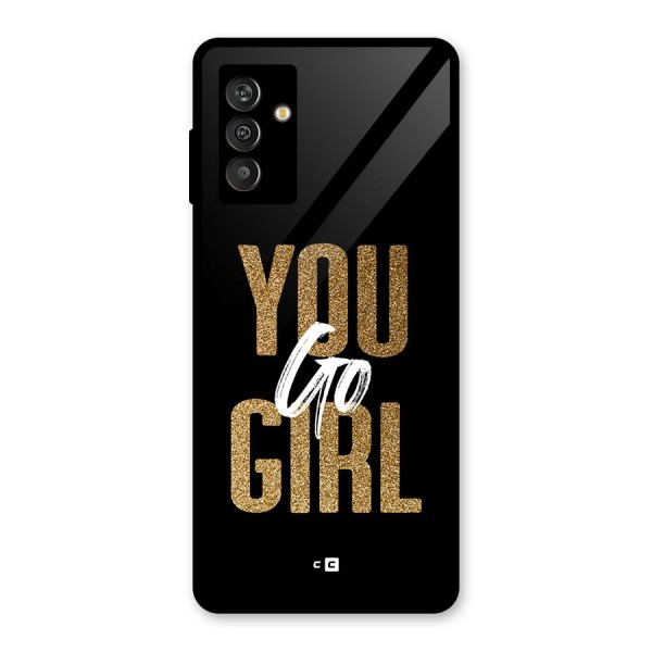 Confident Girl Glass Back Case for Galaxy M13