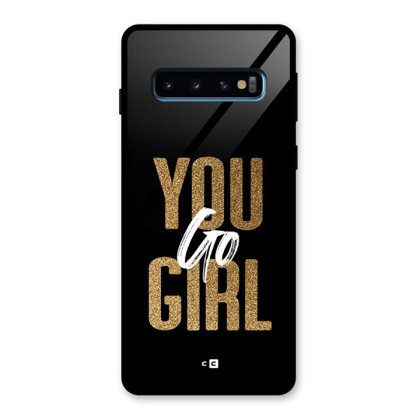 Confident Girl Glass Back Case for Galaxy S10