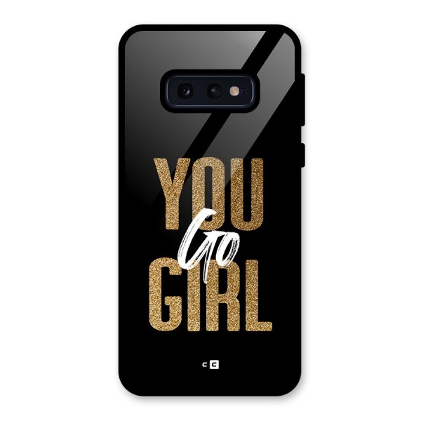 Confident Girl Glass Back Case for Galaxy S10e