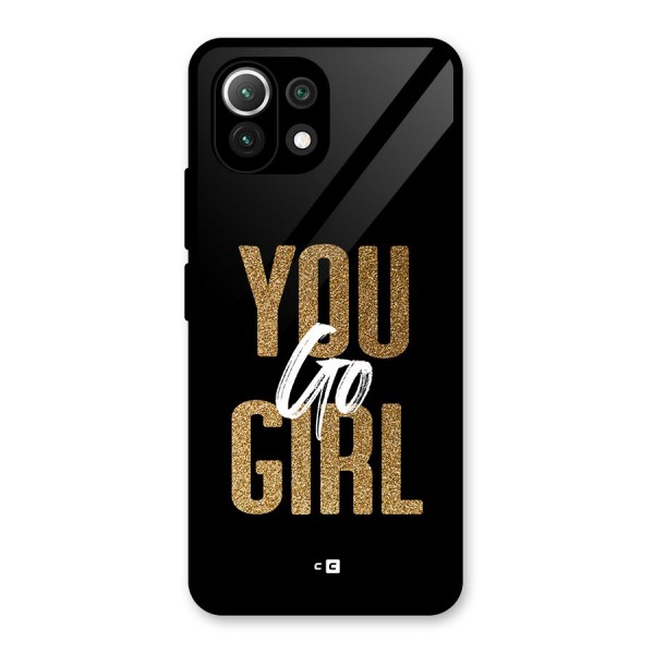 Confident Girl Glass Back Case for Mi 11 Lite