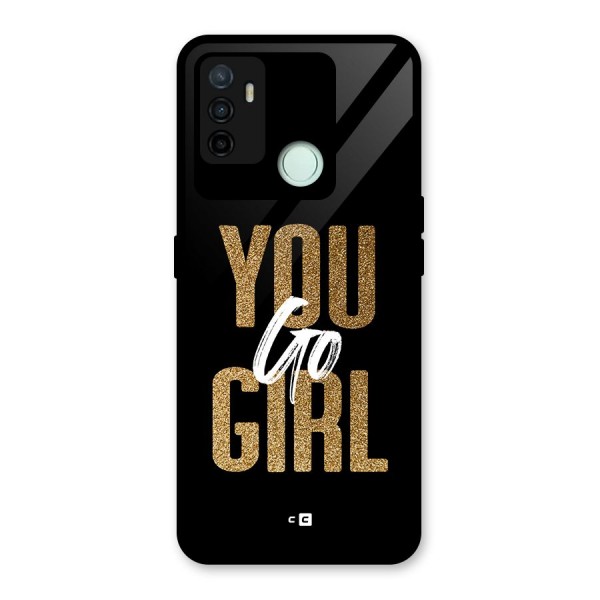 Confident Girl Glass Back Case for Oppo A53