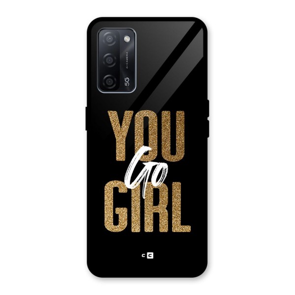 Confident Girl Glass Back Case for Oppo A53s 5G