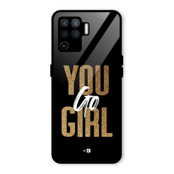 Confident Girl Glass Back Case for Oppo F19 Pro