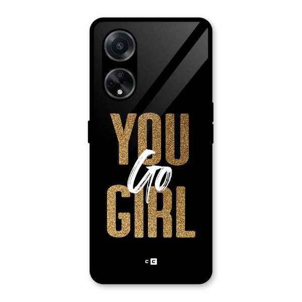 Confident Girl Glass Back Case for Oppo F23