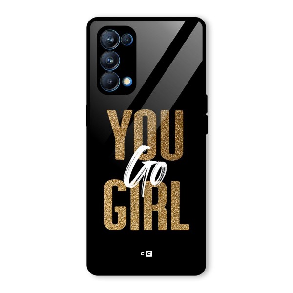 Confident Girl Glass Back Case for Oppo Reno5 Pro 5G