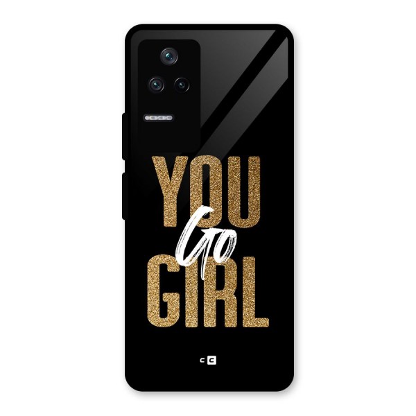 Confident Girl Glass Back Case for Poco F4 5G