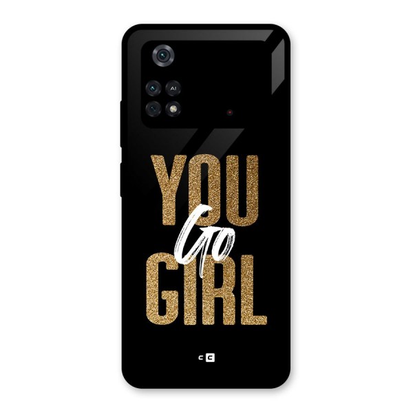 Confident Girl Glass Back Case for Poco M4 Pro 4G