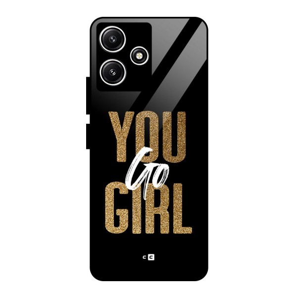 Confident Girl Glass Back Case for Poco M6 Pro