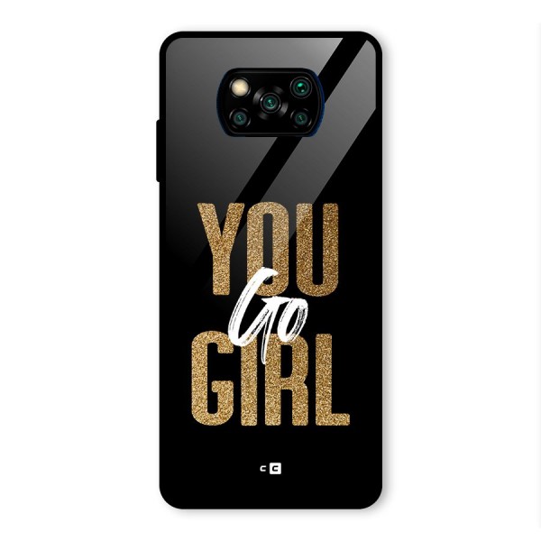 Confident Girl Glass Back Case for Poco X3 Pro