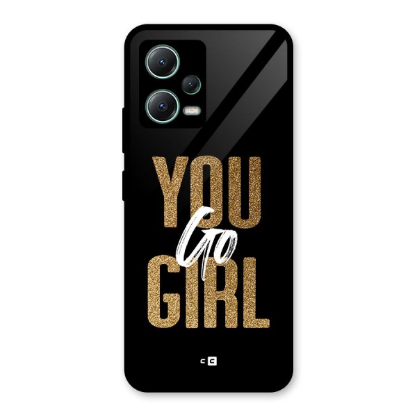 Confident Girl Glass Back Case for Poco X5