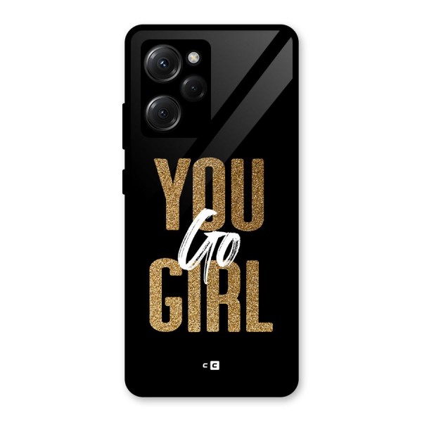 Confident Girl Glass Back Case for Poco X5 Pro