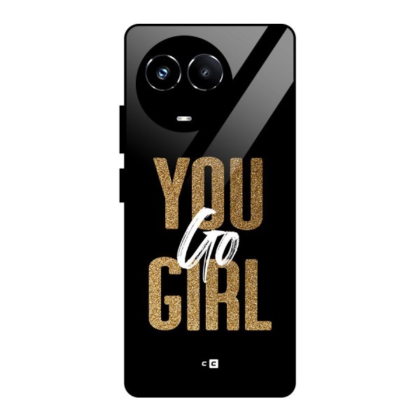 Confident Girl Glass Back Case for Realme 11X