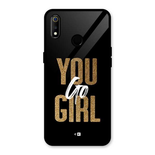 Confident Girl Glass Back Case for Realme 3i