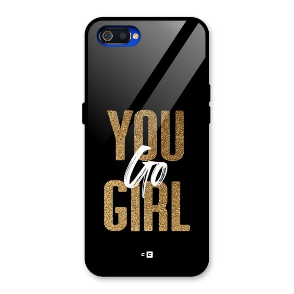 Confident Girl Glass Back Case for Realme C2