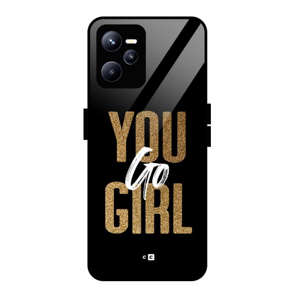 Confident Girl Glass Back Case for Realme C35