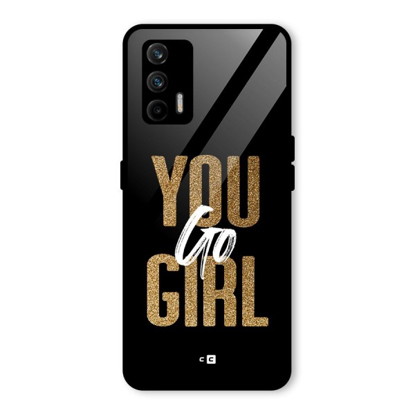 Confident Girl Glass Back Case for Realme X7 Max