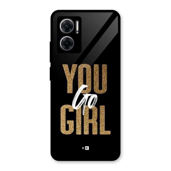 Confident Girl Glass Back Case for Redmi 11 Prime 5G