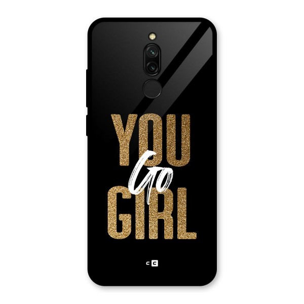 Confident Girl Glass Back Case for Redmi 8