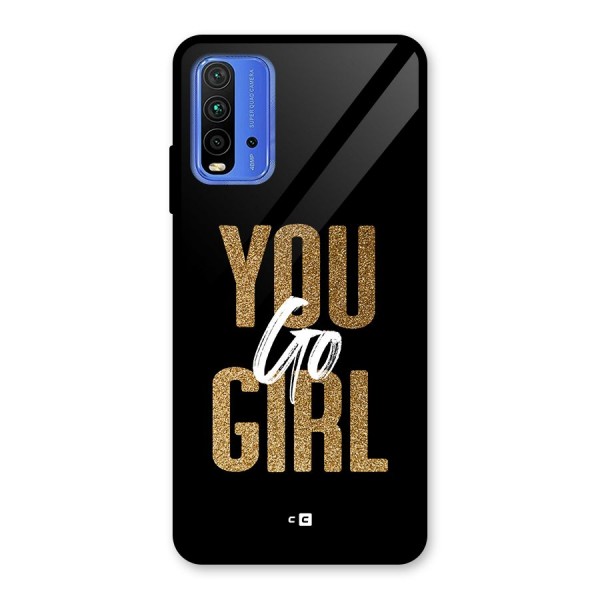 Confident Girl Glass Back Case for Redmi 9 Power