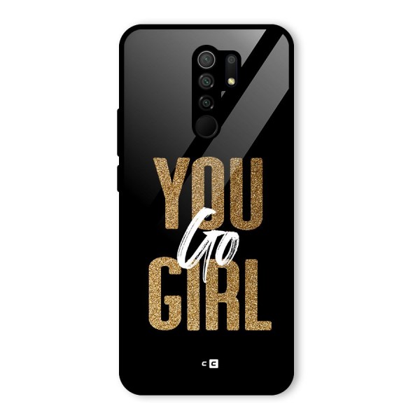 Confident Girl Glass Back Case for Redmi 9 Prime