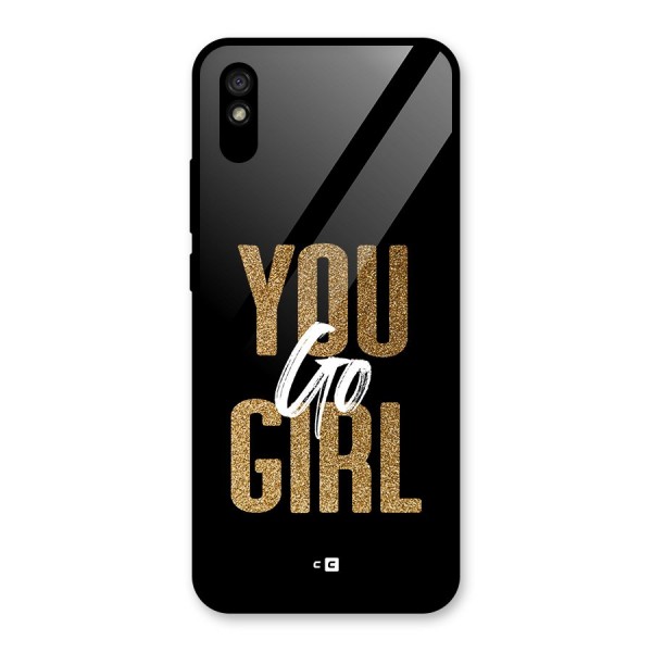 Confident Girl Glass Back Case for Redmi 9i