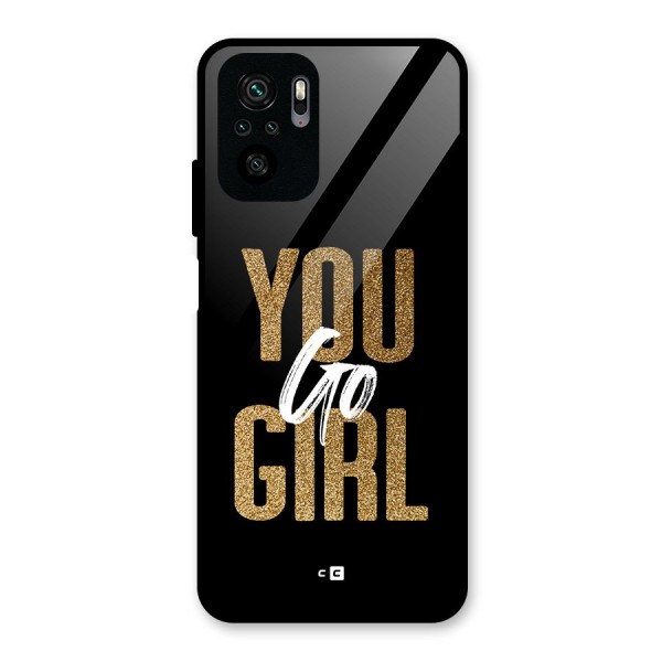 Confident Girl Glass Back Case for Redmi Note 10