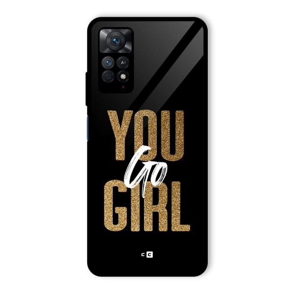 Confident Girl Glass Back Case for Redmi Note 11 Pro