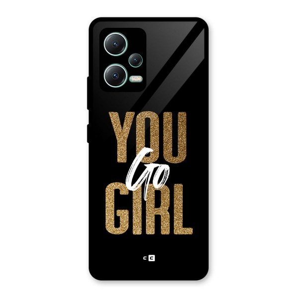 Confident Girl Glass Back Case for Redmi Note 12 5G